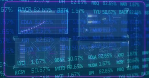 Digital Interface Displaying Stock Market Data and Graphs - Download Free Stock Images Pikwizard.com