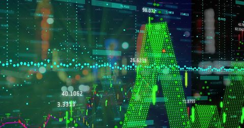 Digital Stock Market Data with Fluctuating Numbers and Graphs - Download Free Stock Images Pikwizard.com