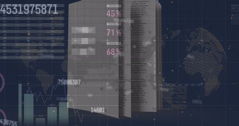 Digital Data Visualization with Interactive Analytics and World Map - Download Free Stock Images Pikwizard.com