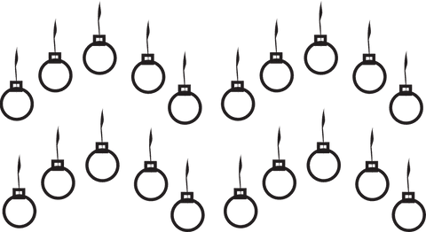 black christmas ornaments pattern transparent vector illustration - Download Free Stock Videos Pikwizard.com