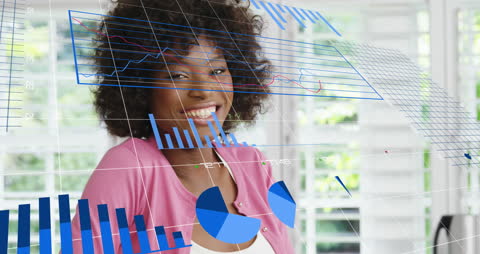 Confident Professional with Overlaid Financial Data Visuals