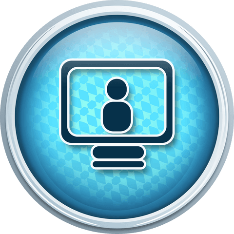 transparent vector icon of person on computer screen - Download Free Stock Videos Pikwizard.com