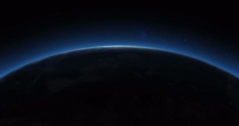 Serene Earth's Horizon from Space Highlighting Atmosphere - Download Free Stock Images Pikwizard.com