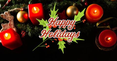 Festive holiday greeting with christmas accents