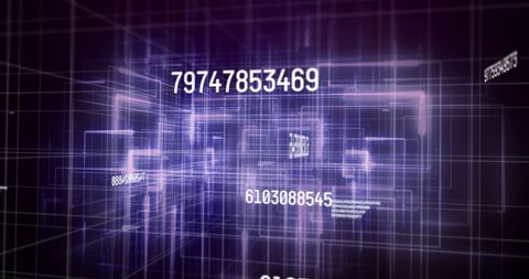 Digital Numbers Matrix in Futuristic Virtual Space - Download Free Stock Images Pikwizard.com