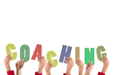 Hands Holding Coaching Text on Transparent Background - Download Free Stock Videos Pikwizard.com