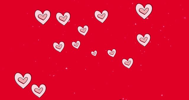 Floating Red Hearts on a Vibrant Red Background for Valentine's Day - Download Free Stock Images Pikwizard.com