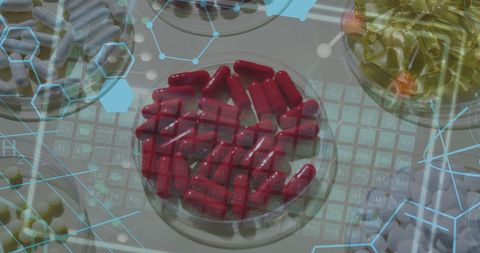 Pharmaceutical Innovation Concept with DNA Overlay