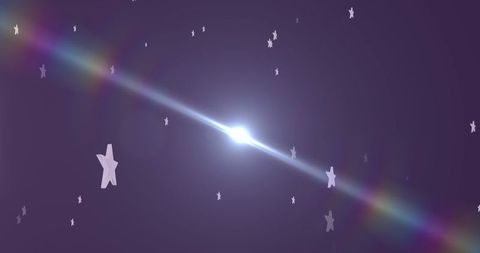 Stars Falling Over Glowing Light on Purple Background - Download Free Stock Images Pikwizard.com