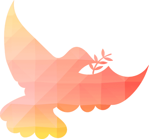 Colorful Transparent Dove Holding Olive Branch Symbol of Peace - Download Free Stock Videos Pikwizard.com