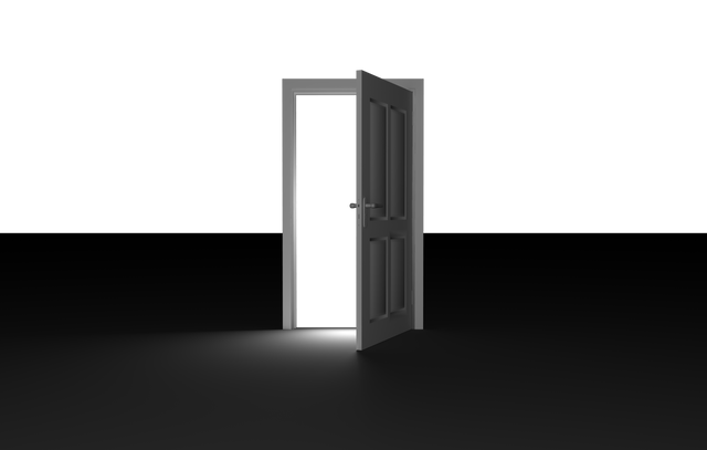 Open Door in Black Room with Transparent Light Border - Download Free Stock Videos Pikwizard.com