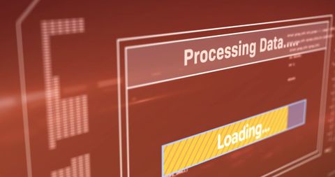 Digital Interface Showing Data Processing and Loading Status - Download Free Stock Images Pikwizard.com