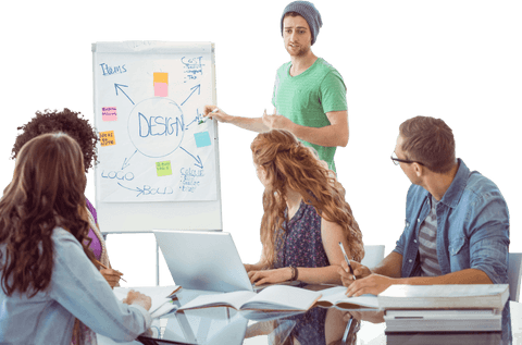 Transparent Creative Team Meeting Concept and Design Plans