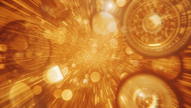 Futuristic data stream with cryptocurrency payout