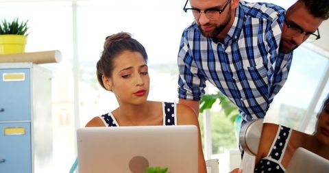 Team Collaboration in Bright Modern Office Environment
