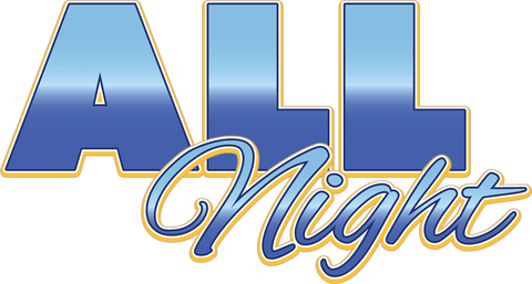 Stylish Blocky 'All Night' Celebration Text Vector on Transparent Background - Download Free Stock Videos Pikwizard.com