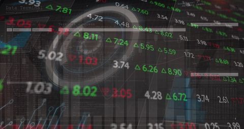 Stocks Data Analysis with Digital Interface Overlay - Download Free Stock Images Pikwizard.com