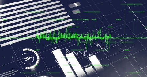 Digital Financial Data Analysis with Graphs and Noble Tone - Download Free Stock Images Pikwizard.com