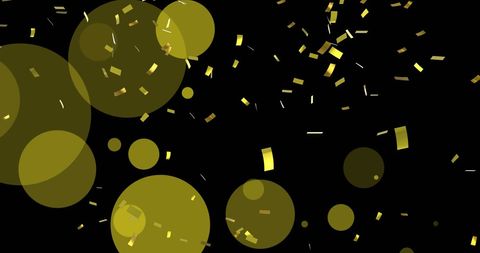 Golden Confetti and Bokeh on Black Celebration Background - Download Free Stock Images Pikwizard.com