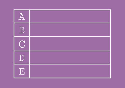 Five-Row Labeled Chart for Tasks on Purple Background - Download Free Stock Templates Pikwizard.com