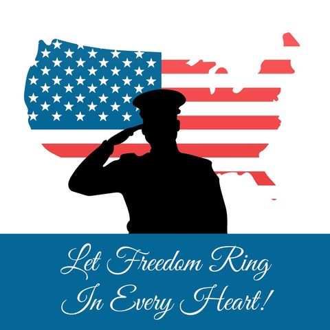 patriotic usa map with soldier saluting celebrating independence - Download Free Stock Templates Pikwizard.com