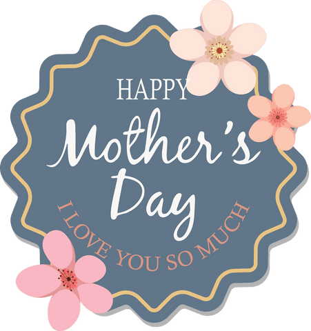 happy mother's day floral badge on transparent background - Download Free Stock Videos Pikwizard.com