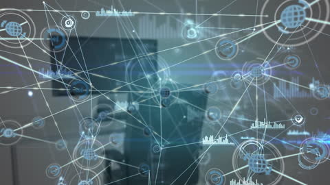 Businessman Engaging with Modern Digital Network Interface