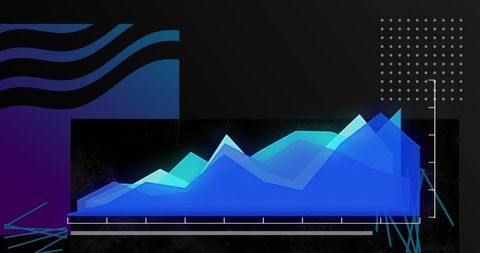Data Visualization Over Abstract Geometric Background