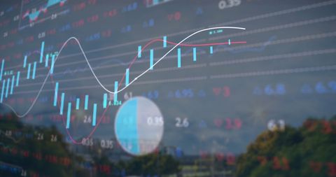 Futuristic Data Analytics Over City Skyline - Download Free Stock Images Pikwizard.com