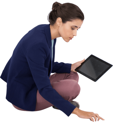Transparent Woman Using Tablet in Business Setting - Download Free Stock Videos Pikwizard.com