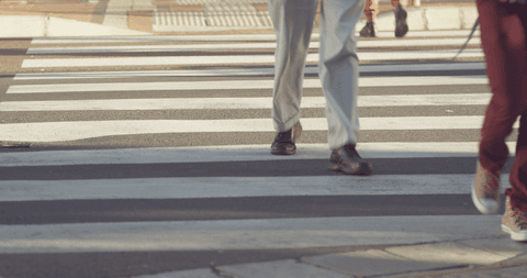 transparent shades of people crossing urban street - Download Free Stock Videos Pikwizard.com