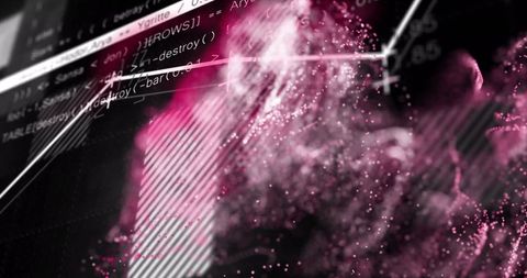 Abstract Digital Code with Particle Effects - Download Free Stock Images Pikwizard.com