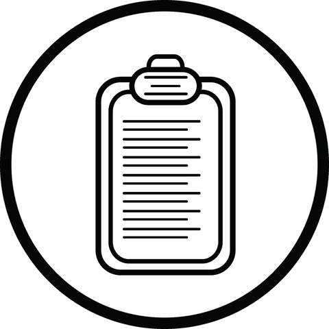 Clipboard Icon on White Circle with Transparent Background - Download Free Stock Videos Pikwizard.com