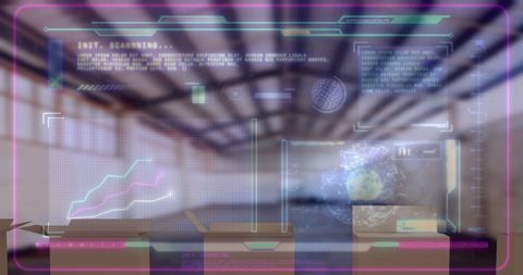 Digital visualization of data analytics in warehouse setting