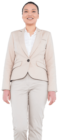 Smiling Asian Businesswoman Isolated Transparent Background