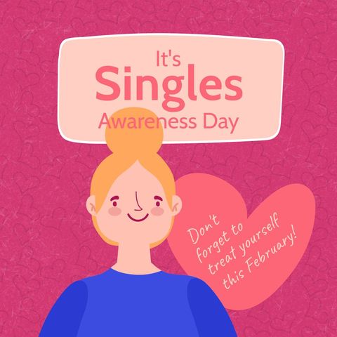 Celebrating Singles Awareness Day with Embrace of Self-Love - Download Free Stock Templates Pikwizard.com