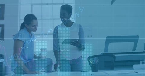 Diverse Business Team Discussing Data and Analytics