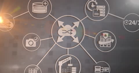 Digital Interface Concept with Innovative Business Icons