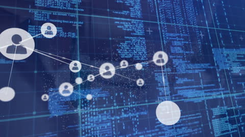 Networking Technology Concept with Digital Data Processing
