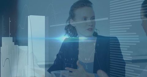 Businesswoman Leading Financial Team Meeting With Innovation Focus