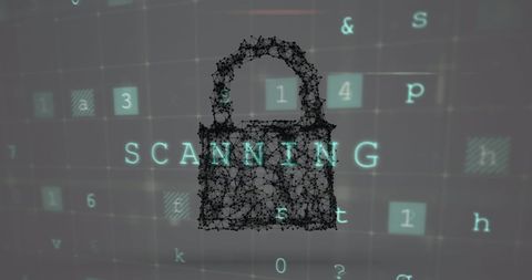 Digital Padlock Over Cybersecurity Background with Code Visuals - Download Free Stock Images Pikwizard.com