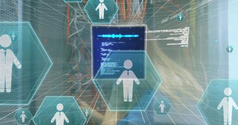 Businesswoman Analyzing Data in Futuristic Server Room Environment - Download Free Stock Images Pikwizard.com