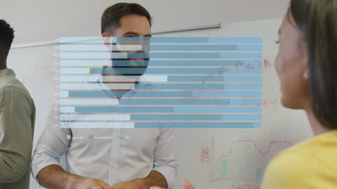 Diverse Team Analyzing Corporate Data Insights