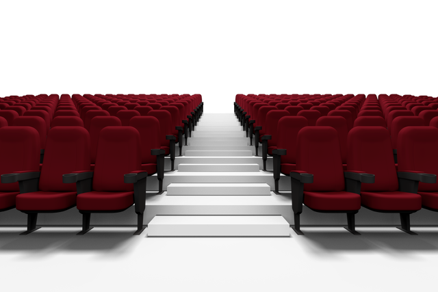 Transparent Graphic of Theater Chairs with Red Seats and Armrests - Download Free Stock Videos Pikwizard.com