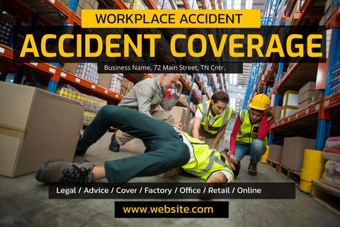 Workplace Safety Training Concept with Accident Coverage Message - Download Free Stock Templates Pikwizard.com