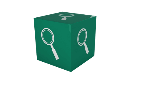 blue digital cube with magnifying glass icon on transparent background - Download Free Stock Videos Pikwizard.com