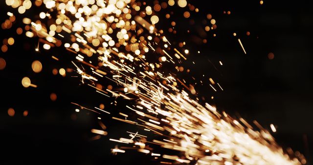 Close-Up of Metal Sparks Flying During Industrial Work - Download Free Stock Images Pikwizard.com