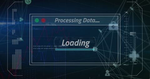 Advanced Data Processing Interface with Networking Graphics - Download Free Stock Images Pikwizard.com