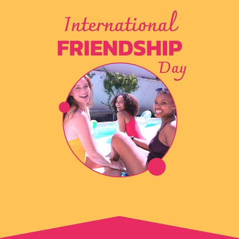 celebrating international friendship day at poolside - Download Free Stock Templates Pikwizard.com