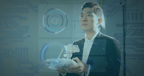 Virtual Interface and Drone Navigation in Tech Space